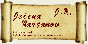 Jelena Marjanov vizit kartica
